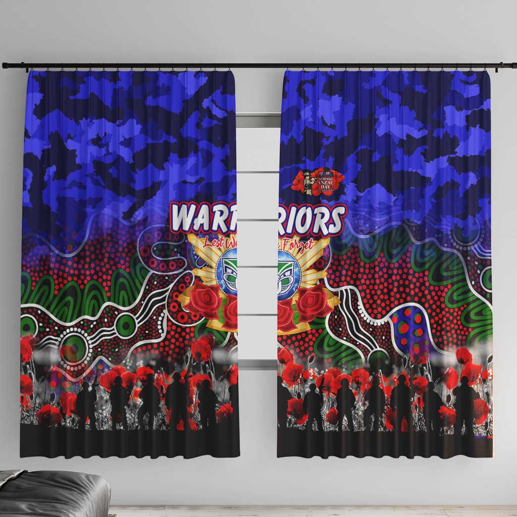 Warriors ANZAC Day Window Curtain Australian Army - Lest We Forget