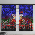 Warriors ANZAC Day Window Curtain Australian Army - Lest We Forget