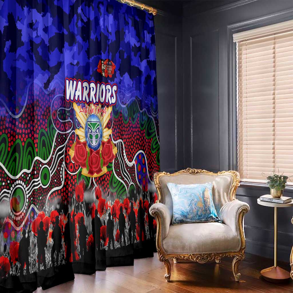 Warriors ANZAC Day Window Curtain Australian Army - Lest We Forget