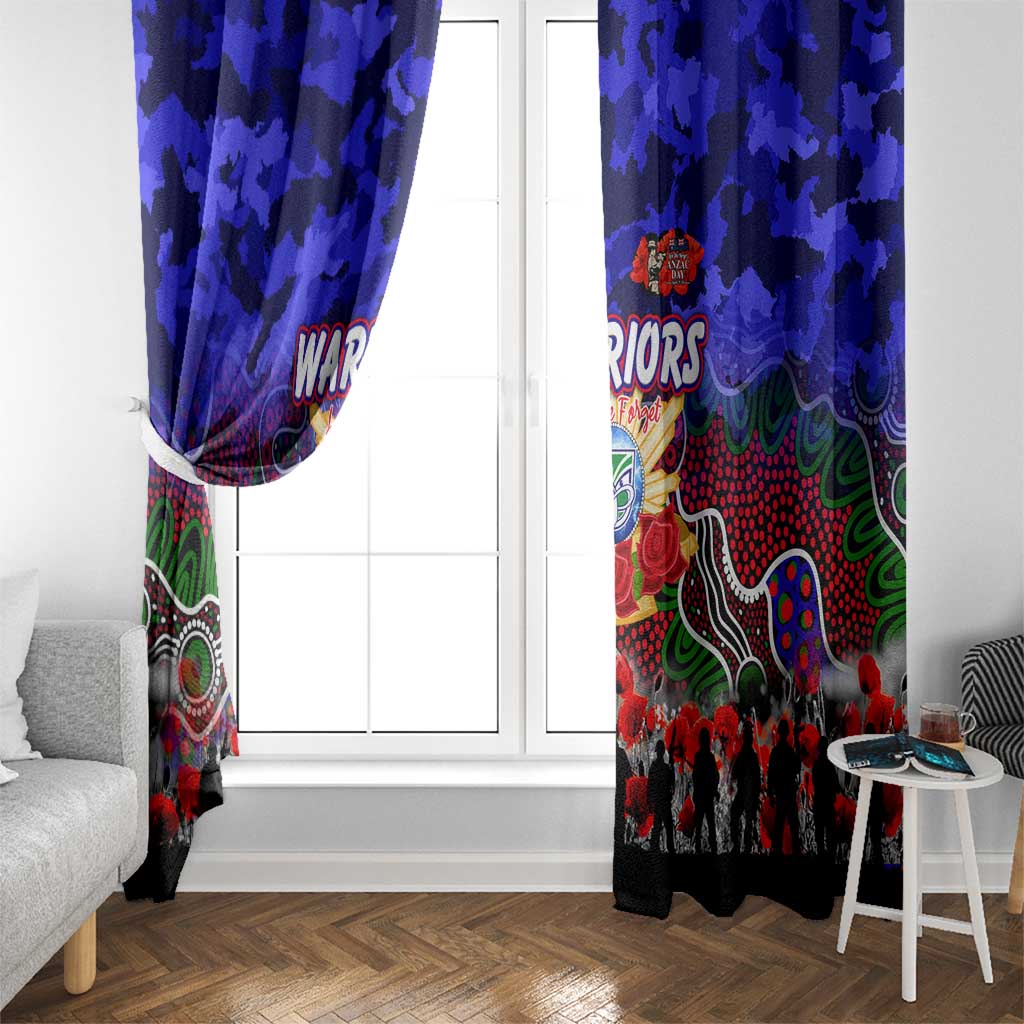Warriors ANZAC Day Window Curtain Australian Army - Lest We Forget
