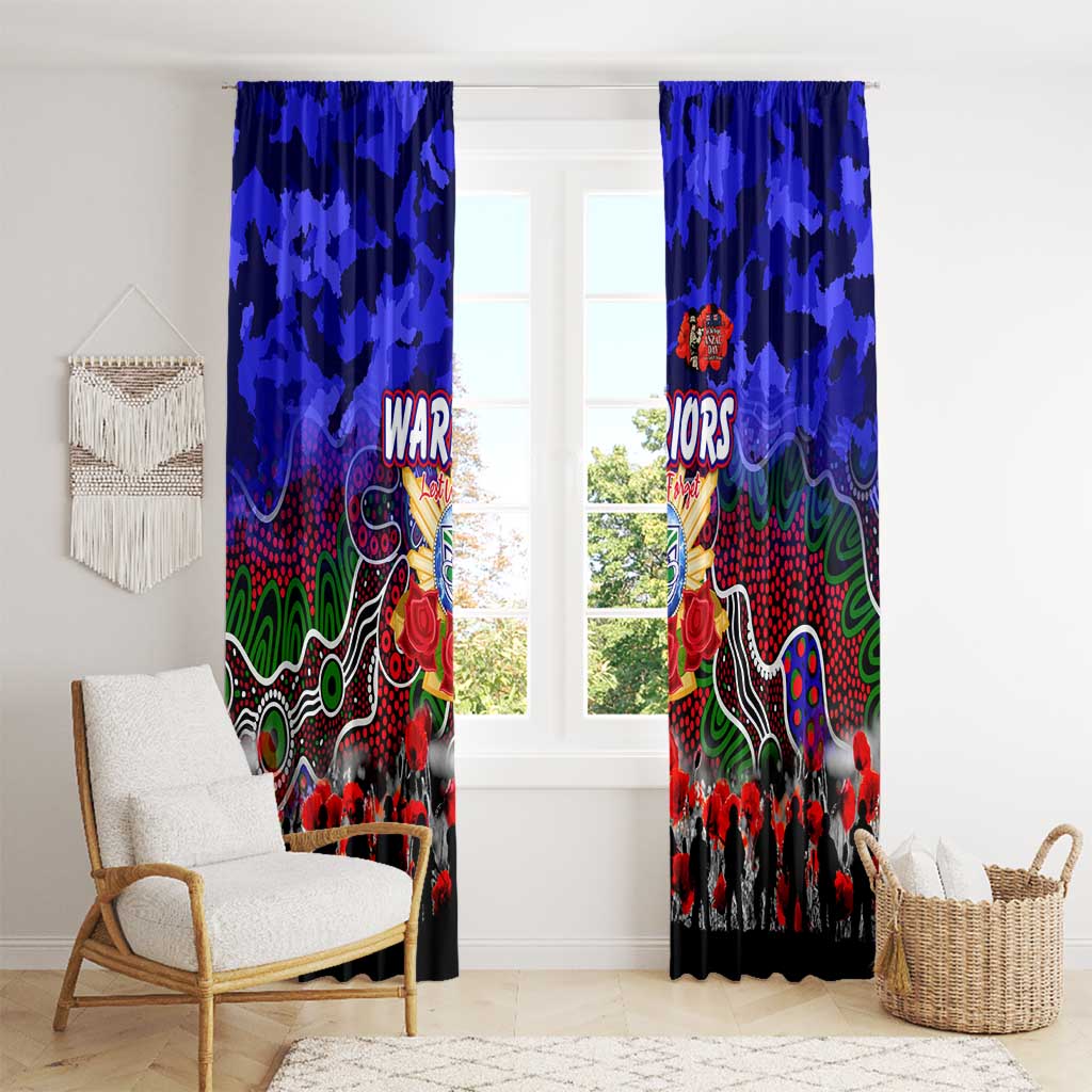 Warriors ANZAC Day Window Curtain Australian Army - Lest We Forget