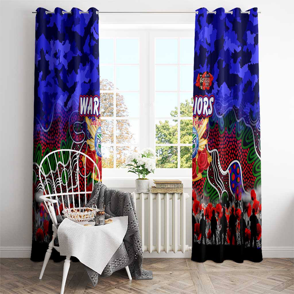 Warriors ANZAC Day Window Curtain Australian Army - Lest We Forget