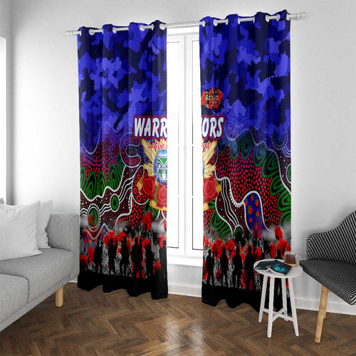 Warriors ANZAC Day Window Curtain Australian Army - Lest We Forget