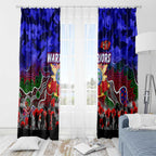 Warriors ANZAC Day Window Curtain Australian Army - Lest We Forget