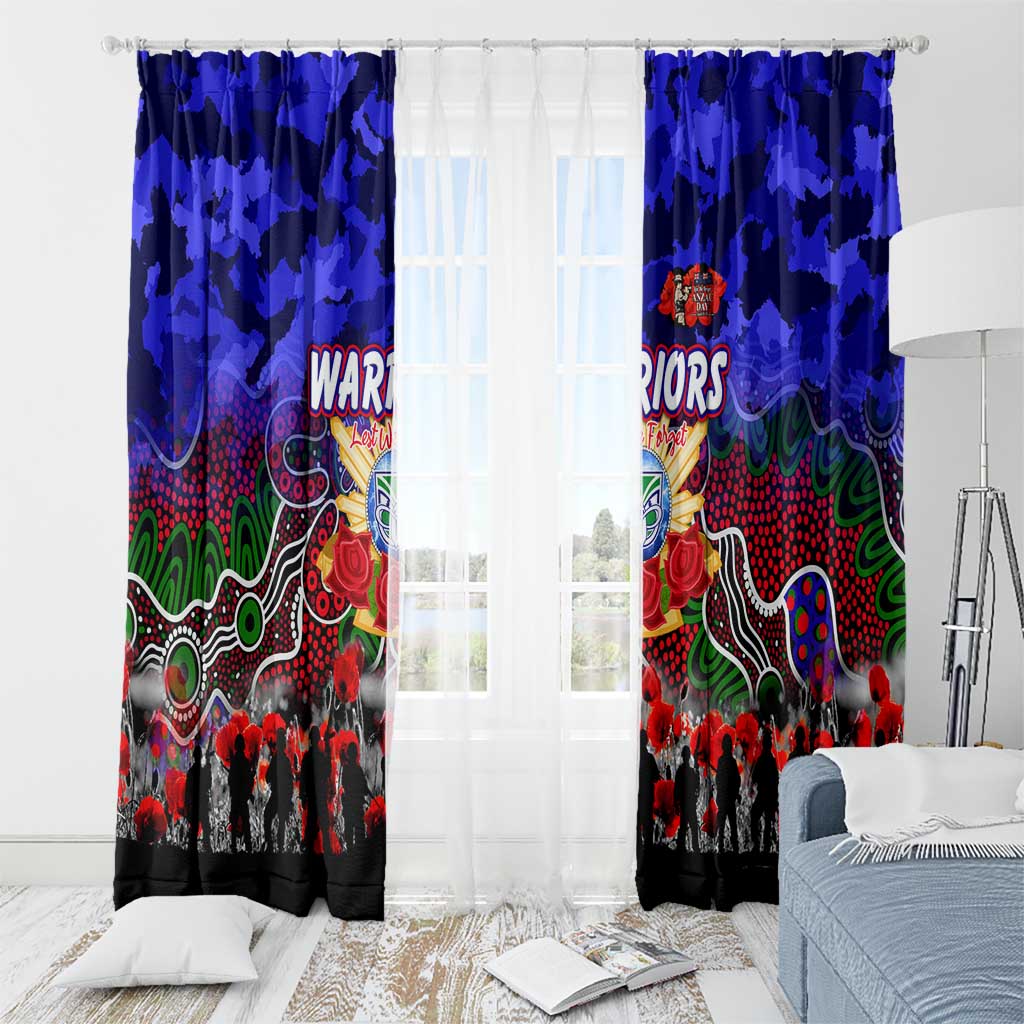Warriors ANZAC Day Window Curtain Australian Army - Lest We Forget