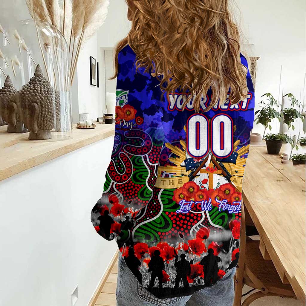 Personalized Warriors ANZAC Day Women Casual Shirt Australian Army - Lest We Forget
