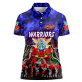 Personalized Warriors ANZAC Day Women Polo Shirt Australian Army - Lest We Forget