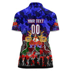 Personalized Warriors ANZAC Day Women Polo Shirt Australian Army - Lest We Forget