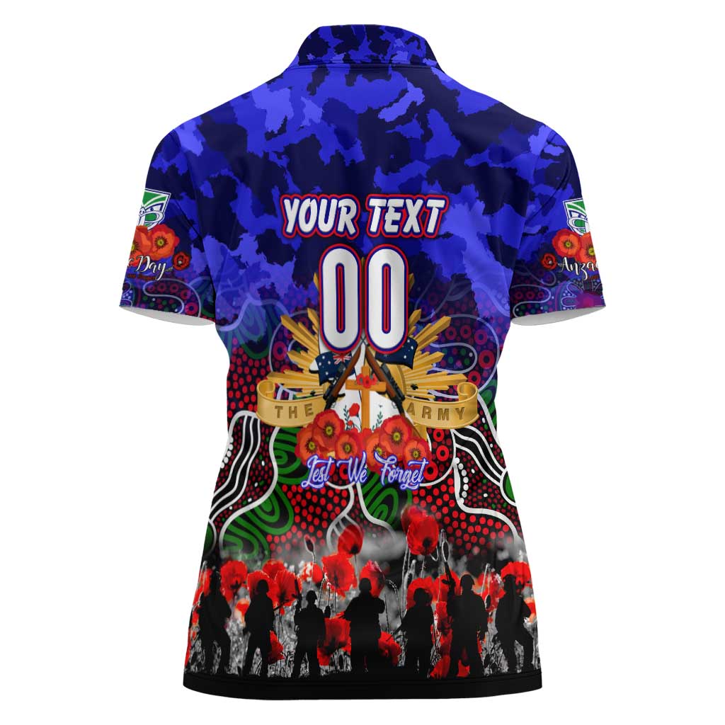 Personalized Warriors ANZAC Day Women Polo Shirt Australian Army - Lest We Forget