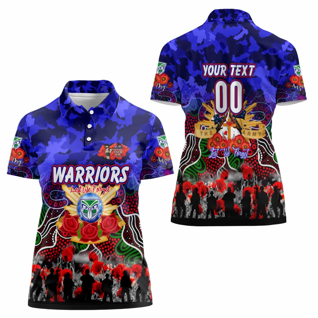Personalized Warriors ANZAC Day Women Polo Shirt Australian Army - Lest We Forget