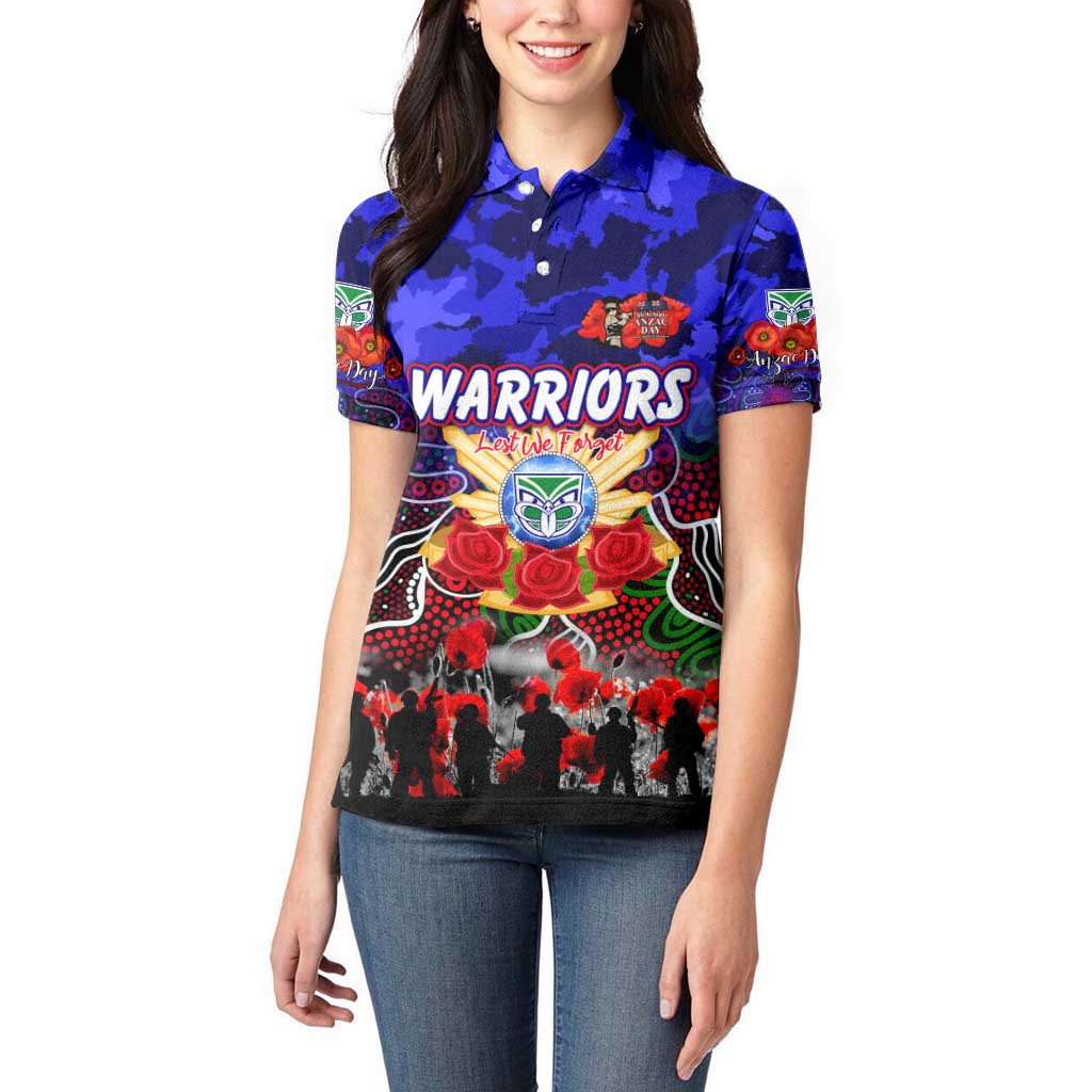 Personalized Warriors ANZAC Day Women Polo Shirt Australian Army - Lest We Forget