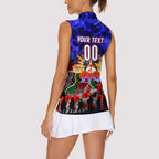 Personalized Warriors ANZAC Day Women Sleeveless Polo Shirt Australian Army - Lest We Forget