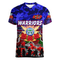 Personalized Warriors ANZAC Day Women V-Neck T-Shirt Australian Army - Lest We Forget