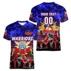 Personalized Warriors ANZAC Day Women V-Neck T-Shirt Australian Army - Lest We Forget