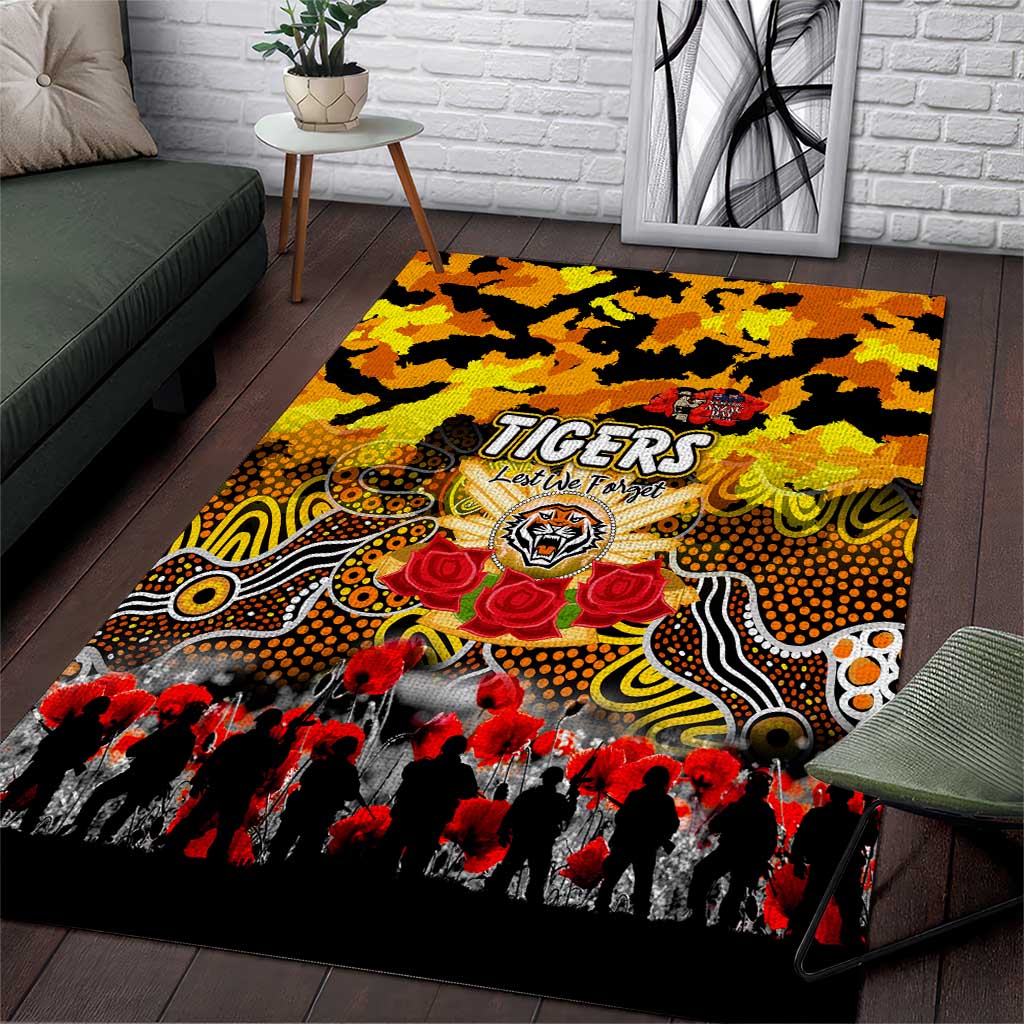 Tigers ANZAC Day Area Rug Australian Army - Lest We Forget