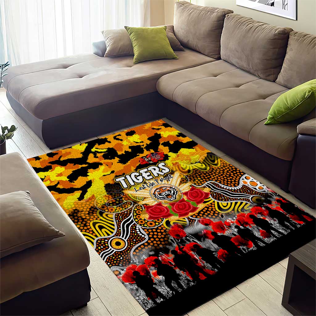 Tigers ANZAC Day Area Rug Australian Army - Lest We Forget