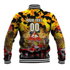 Personalized Tigers ANZAC Day Baseball Jacket Australian Army - Lest We Forget
