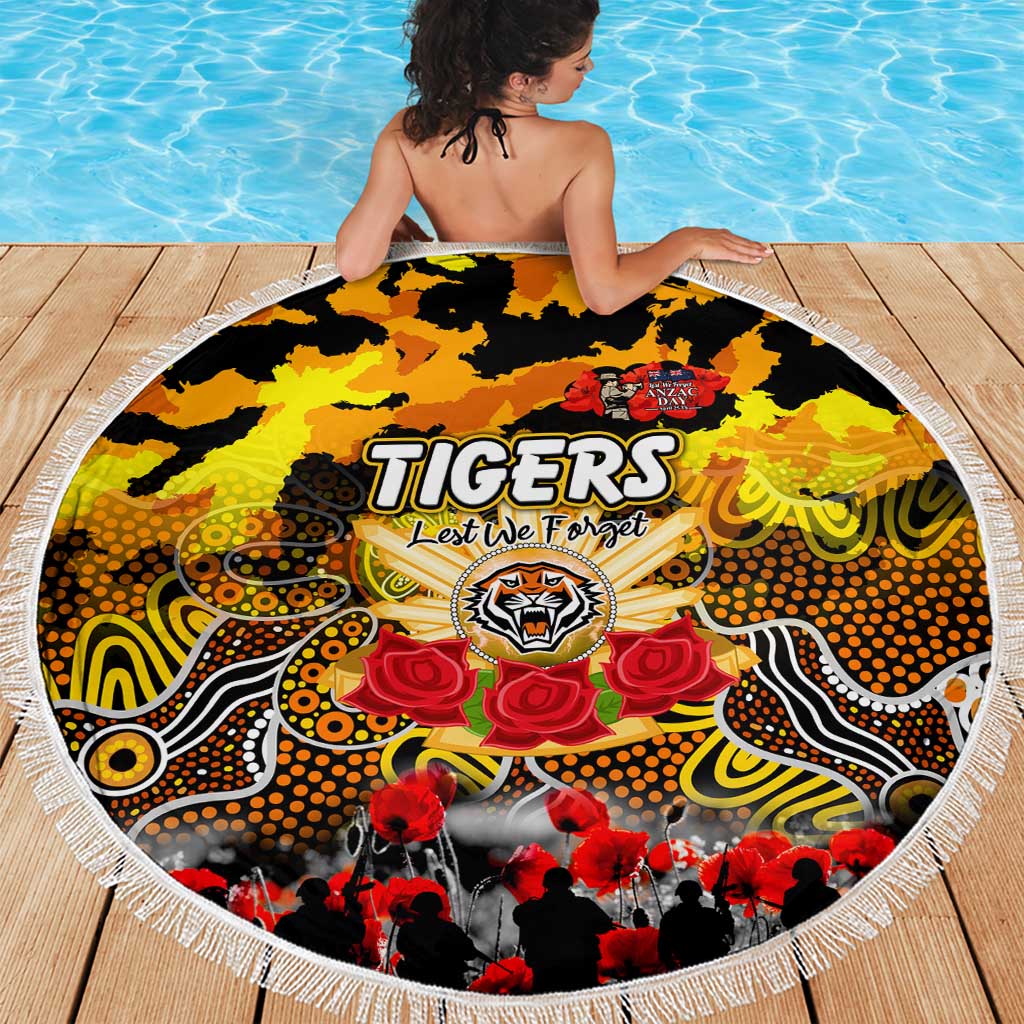 Tigers ANZAC Day Beach Blanket Australian Army - Lest We Forget