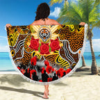 Tigers ANZAC Day Beach Blanket Australian Army - Lest We Forget