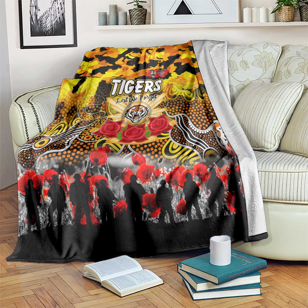 Tigers ANZAC Day Blanket Australian Army - Lest We Forget