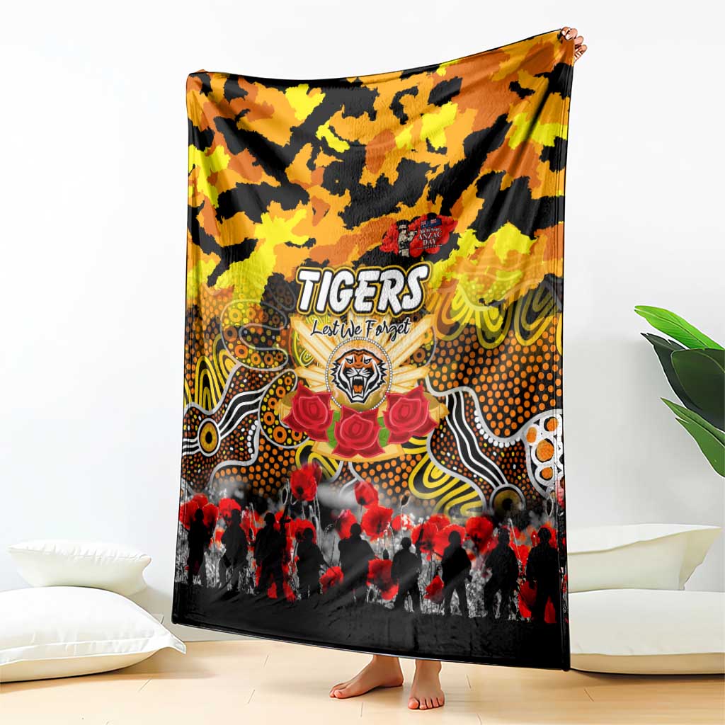Tigers ANZAC Day Blanket Australian Army - Lest We Forget