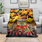 Tigers ANZAC Day Blanket Australian Army - Lest We Forget