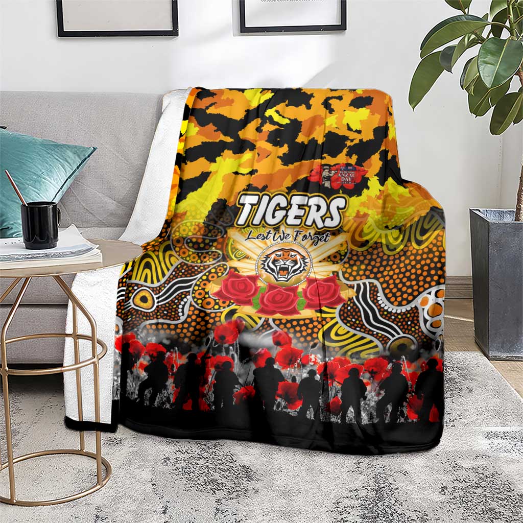 Tigers ANZAC Day Blanket Australian Army - Lest We Forget