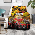 Tigers ANZAC Day Blanket Australian Army - Lest We Forget