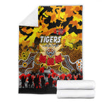 Tigers ANZAC Day Blanket Australian Army - Lest We Forget