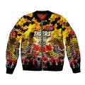 Personalized Tigers ANZAC Day Bomber Jacket Australian Army - Lest We Forget