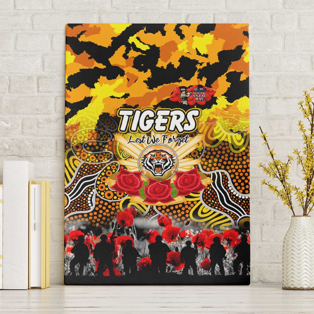 Tigers ANZAC Day Canvas Wall Art Australian Army - Lest We Forget