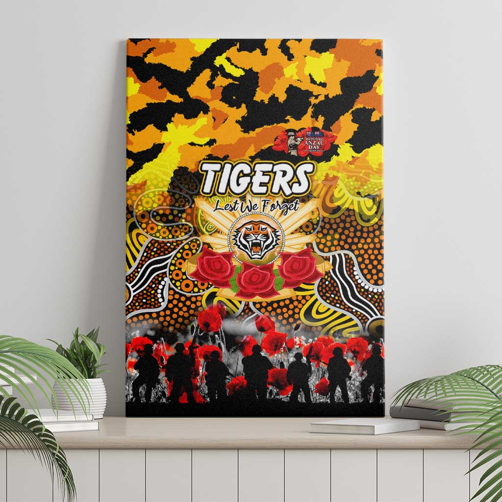Tigers ANZAC Day Canvas Wall Art Australian Army - Lest We Forget