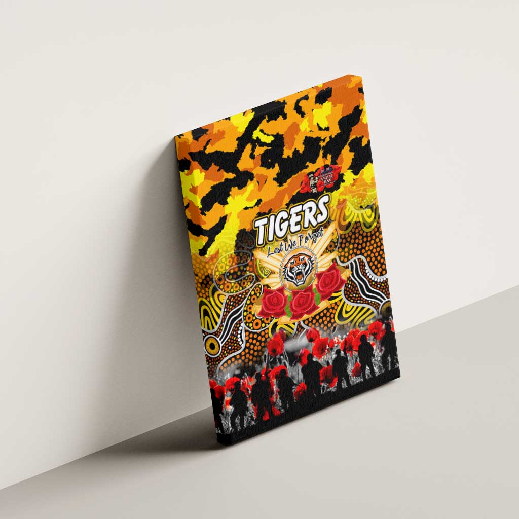 Tigers ANZAC Day Canvas Wall Art Australian Army - Lest We Forget