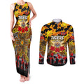 Personalized Tigers ANZAC Day Couples Matching Tank Maxi Dress and Long Sleeve Button Shirt Australian Army - Lest We Forget