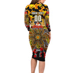 Personalized Tigers ANZAC Day Family Matching Long Sleeve Bodycon Dress and Hawaiian Shirt Australian Army - Lest We Forget