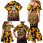 Personalized Tigers ANZAC Day Family Matching Mermaid Dress and Hawaiian Shirt Australian Army - Lest We Forget