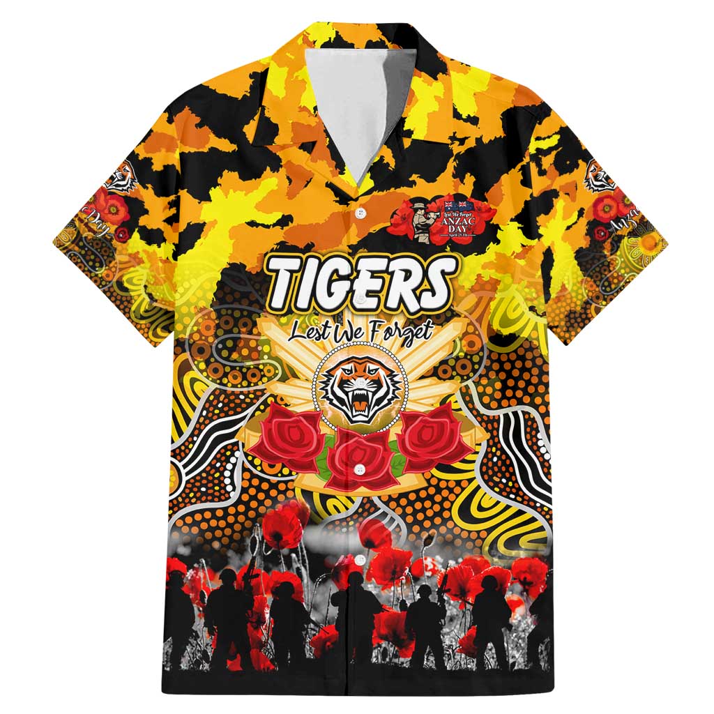 Personalized Tigers ANZAC Day Family Matching Mermaid Dress and Hawaiian Shirt Australian Army - Lest We Forget
