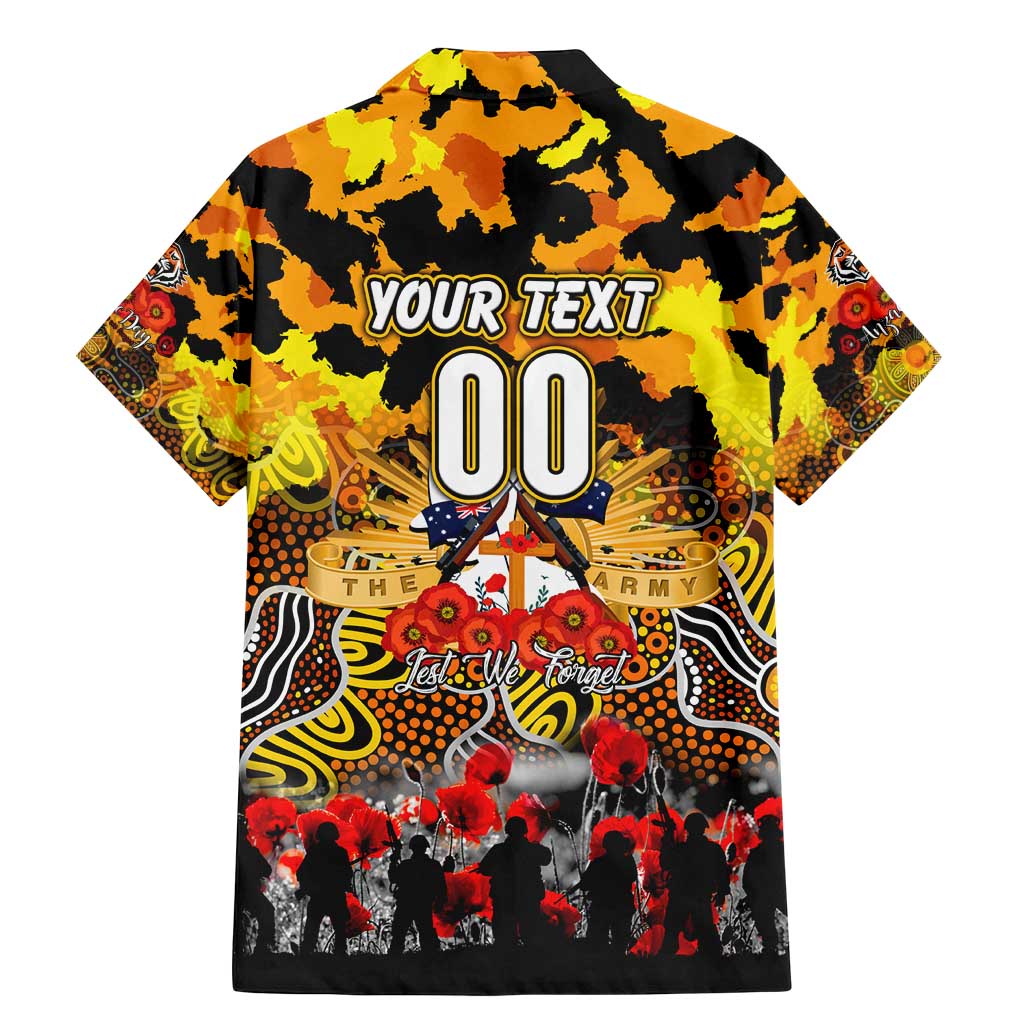 Personalized Tigers ANZAC Day Family Matching Mermaid Dress and Hawaiian Shirt Australian Army - Lest We Forget