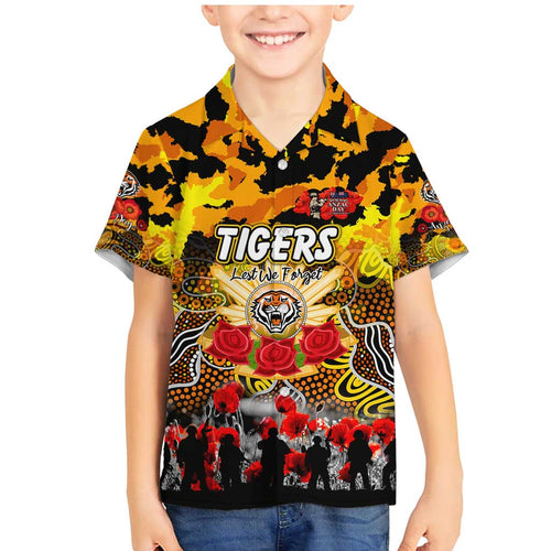 Personalized Tigers ANZAC Day Family Matching Mermaid Dress and Hawaiian Shirt Australian Army - Lest We Forget