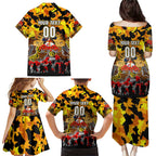 Personalized Tigers ANZAC Day Family Matching Puletasi and Hawaiian Shirt Australian Army - Lest We Forget