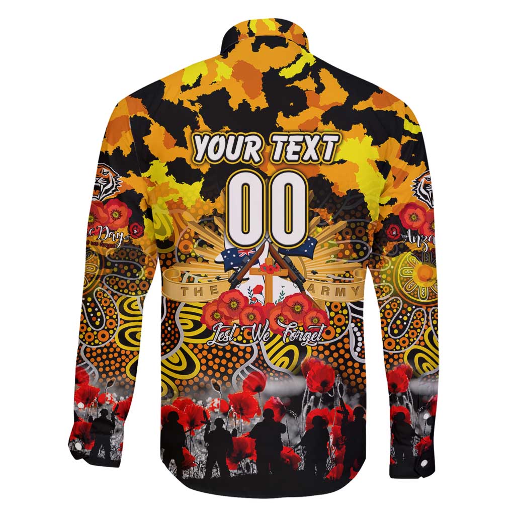Personalized Tigers ANZAC Day Family Matching Summer Maxi Dress and Hawaiian Shirt Australian Army - Lest We Forget