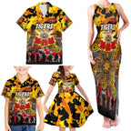 Personalized Tigers ANZAC Day Family Matching Tank Maxi Dress and Hawaiian Shirt Australian Army - Lest We Forget