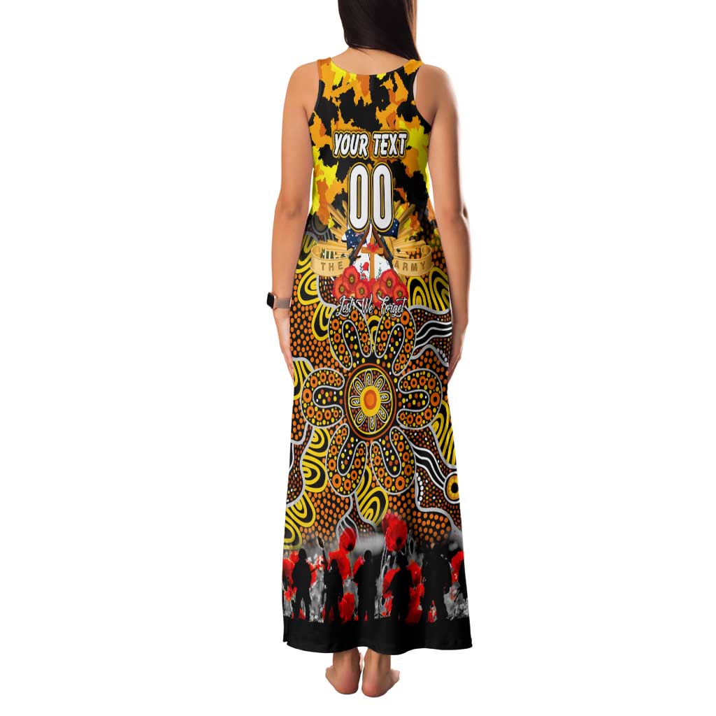 Personalized Tigers ANZAC Day Family Matching Tank Maxi Dress and Hawaiian Shirt Australian Army - Lest We Forget