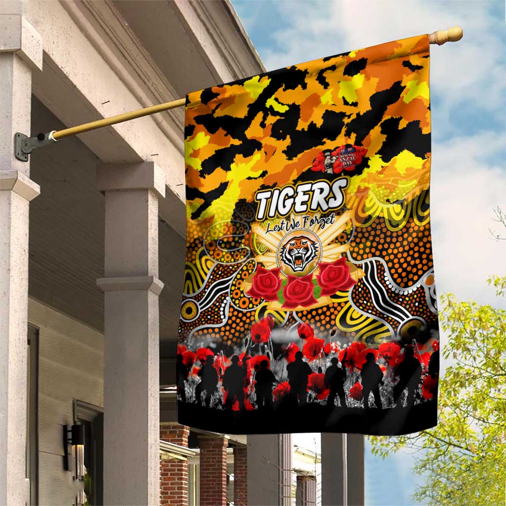 Tigers ANZAC Day Garden Flag Australian Army - Lest We Forget