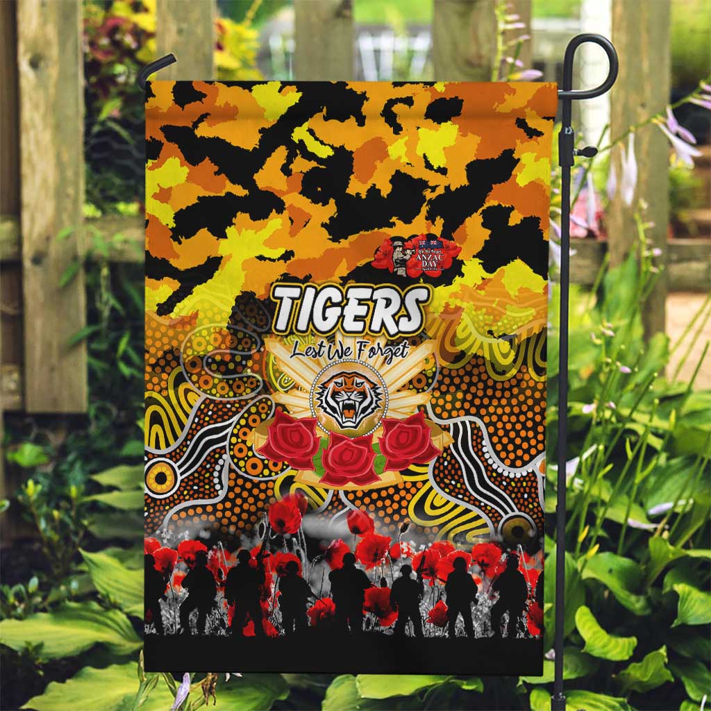 Tigers ANZAC Day Garden Flag Australian Army - Lest We Forget