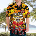 Personalized Tigers ANZAC Day Hawaiian Shirt Australian Army - Lest We Forget