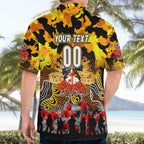 Personalized Tigers ANZAC Day Hawaiian Shirt Australian Army - Lest We Forget