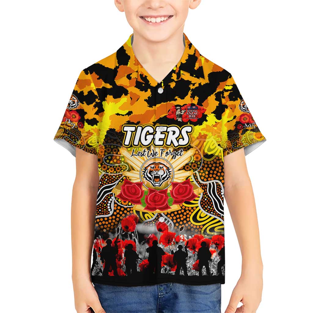 Personalized Tigers ANZAC Day Hawaiian Shirt Australian Army - Lest We Forget