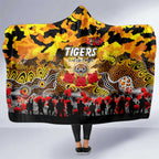 Tigers ANZAC Day Hooded Blanket Australian Army - Lest We Forget