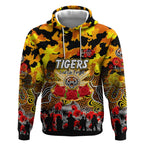 Personalized Tigers ANZAC Day Hoodie Australian Army - Lest We Forget